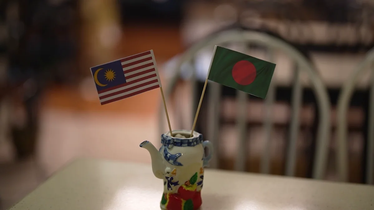 Malaysian and Bangladeshi flags